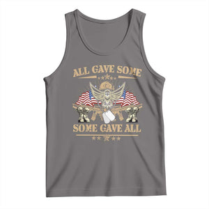 Patriotic Memorial Day Tank Top All Gave Some Some Gave All Veterans Memorials Day US Flag TS02 Deep Heather Print Your Wear