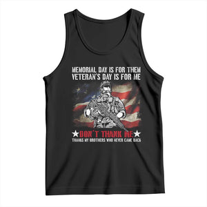Patriotic Memorial Day Tank Top Remember Our Heroes Veterans Brothers American Flag TS02 Black Print Your Wear