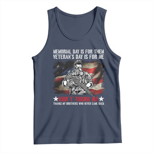 Patriotic Memorial Day Tank Top Remember Our Heroes Veterans Brothers American Flag TS02 Navy Print Your Wear