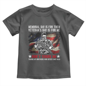 Patriotic Memorial Day Toddler T Shirt Remember Our Heroes Veterans Brothers American Flag TS02 Dark Heather Print Your Wear