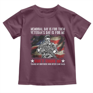 Patriotic Memorial Day Toddler T Shirt Remember Our Heroes Veterans Brothers American Flag TS02 Maroon Print Your Wear
