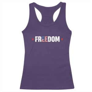 Patriotic Racerback Tank Top Freedom American Flag 4th of July TS10 Purple Print Your Wear