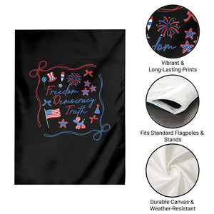 Patriotic Subtle FDT Garden Flag Coquette Bow Patriotic 4th of July TS10 Print Your Wear