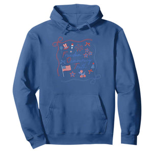Patriotic Subtle FDT Hoodie Coquette Bow Patriotic 4th of July TS10 Royal Blue Print Your Wear