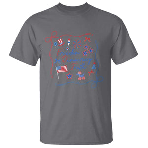 Patriotic Subtle FDT T Shirt Coquette Bow Patriotic 4th of July TS10 Charcoal Print Your Wear