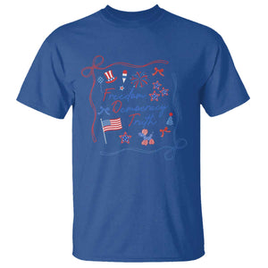 Patriotic Subtle FDT T Shirt Coquette Bow Patriotic 4th of July TS10 Royal Blue Print Your Wear