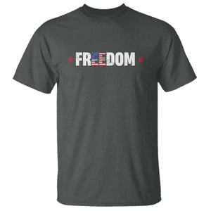 Patriotic T Shirt Freedom American Flag 4th of July TS10 Dark Heather Print Your Wear