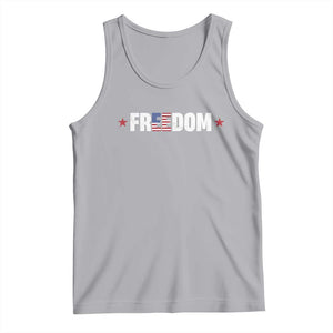 Patriotic Tank Top Freedom American Flag 4th of July TS10 Athletic Heather Print Your Wear