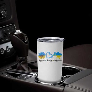 Peace Love Ukraine Sunflower Flag Tumbler Cup TS10 Print Your Wear