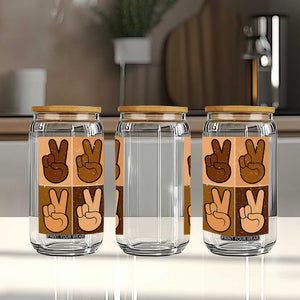 Peace Sign Equality for All Glass Can Peace Out V Fingers Hand Equal Rights TS10 Print Your Wear