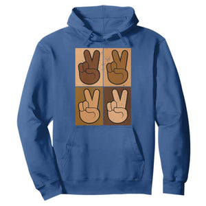 Peace Sign Equality for All Hoodie Peace Out V Fingers Hand Equal Rights TS10 Royal Blue Print Your Wear