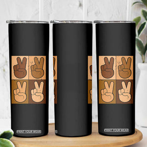 Peace Sign Equality for All Skinny Tumbler Peace Out V Fingers Hand Equal Rights TS10 Print Your Wear