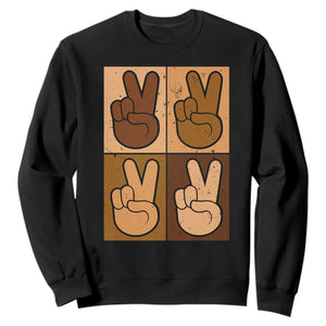 Peace Sign Equality for All Sweatshirt Peace Out V Fingers Hand Equal Rights TS10 Black Print Your Wear