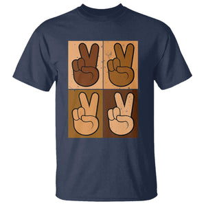 Peace Sign Equality for All T Shirt Peace Out V Fingers Hand Equal Rights TS10 Navy Print Your Wear