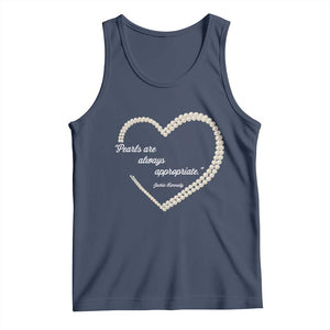 Pearls Are Always Appropriate Tank Top Jacqueline Kennedy Quotes TS11 Navy Print Your Wear