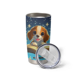 Personalized Beagle Reading Books Tumbler Cup Cute Pet Illustration TS04 Print Your Wear