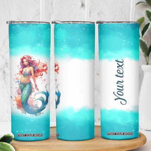 Personalized Beautiful Mermaid Skinny Tumbler with Elegant Underwater Theme TS04 Print Your Wear