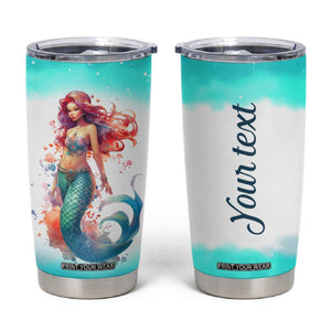 Personalized Beautiful Mermaid Tumbler Cup with Elegant Underwater Theme TS04 Multicolor Print Your Wear