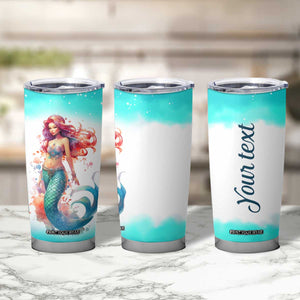 Personalized Beautiful Mermaid Tumbler Cup with Elegant Underwater Theme TS04 Print Your Wear