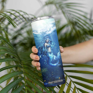 Personalized Blue Mermaid Skinny Tumbler with Oceanic Fantasy Design TS04 Print Your Wear