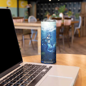 Personalized Blue Mermaid Skinny Tumbler with Oceanic Fantasy Design TS04 Print Your Wear