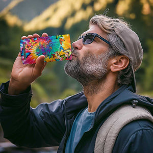 Personalized Butterfly 4 in 1 Can Cooler Tumbler with Hippie Tie Dye Inspired Art TS04 Print Your Wear