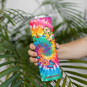 Personalized Butterfly Skinny Tumbler with Hippie Tie Dye Inspired Art TS04 Print Your Wear