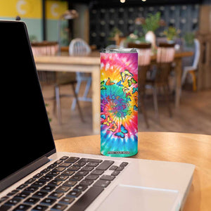 Personalized Butterfly Skinny Tumbler with Hippie Tie Dye Inspired Art TS04 Print Your Wear