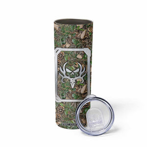Personalized Camouflage Deer Skull Skinny Tumbler with Hunting Style Design TS04 Print Your Wear