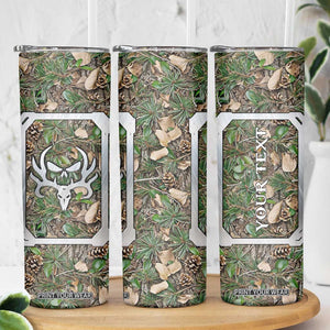 Personalized Camouflage Deer Skull Skinny Tumbler with Hunting Style Design TS04 Print Your Wear