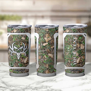 Personalized Camouflage Deer Skull Tumbler Cup with Hunting Style Design TS04 Print Your Wear