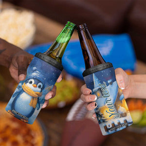 Personalized Cold Penguin 4 in 1 Can Cooler Tumbler with Winter Expression Design TS04 Print Your Wear