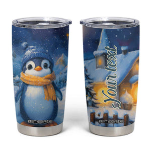 Personalized Cold Penguin Tumbler Cup with Winter Expression Design TS04 Multicolor Print Your Wear