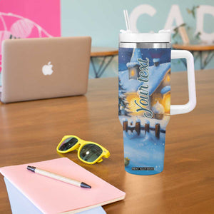 Personalized Cold Penguin Tumbler With Handle with Winter Expression Design TS04 Print Your Wear