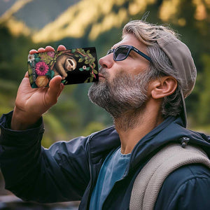 Personalized Colorful Floral Sloth 4 in 1 Can Cooler Tumbler with Artistic Design TS04 Print Your Wear