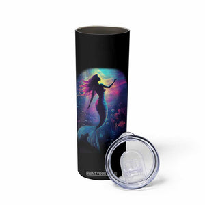 Personalized Colorful Mermaid Skinny Tumbler with Vibrant Art Style TS04 Print Your Wear