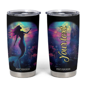 Personalized Colorful Mermaid Tumbler Cup with Vibrant Art Style TS04 Multicolor Print Your Wear