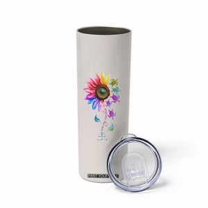 Personalized Colorful Turtle Skinny Tumbler with You Are My Sunshine Theme TS04 Print Your Wear