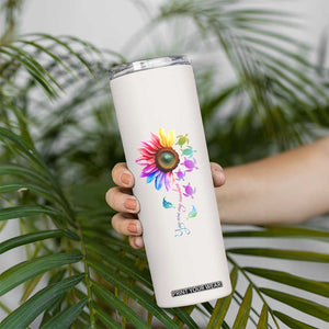 Personalized Colorful Turtle Skinny Tumbler with You Are My Sunshine Theme TS04 Print Your Wear
