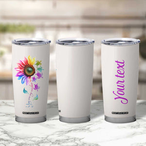 Personalized Colorful Turtle Tumbler Cup with You Are My Sunshine Theme TS04 Print Your Wear