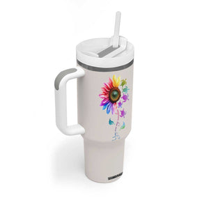 Personalized Colorful Turtle Tumbler With Handle with You Are My Sunshine Theme TS04 Print Your Wear