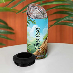 Personalized Cute Koala 4 in 1 Can Cooler Tumbler with Playful Animal Illustration TS04 Print Your Wear