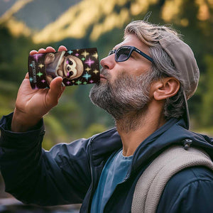 Personalized Cute Sloth 4 in 1 Can Cooler Tumbler Reading Books Illustration TS04 Print Your Wear