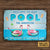 Personalized Metal Sign Flamingo Swimming Pool CTM One Size 24x18 inch (60.96x45.72 cm) Custom - Printyourwear