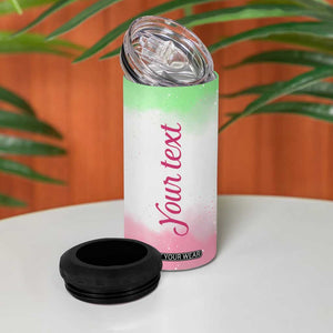 Personalized Floral Gardening Boots 4 in 1 Can Cooler Tumbler with Rustic Style TS04 Print Your Wear