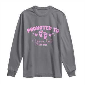 Personalized Gender Reveal Long Sleeve Shirt Custom Text Baby Girl Reveal Pink Family Matching TS10 Charcoal Print Your Wear