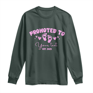 Personalized Gender Reveal Long Sleeve Shirt Custom Text Baby Girl Reveal Pink Family Matching TS10 Dark Forest Green Print Your Wear