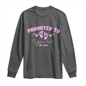 Personalized Gender Reveal Long Sleeve Shirt Custom Text Baby Girl Reveal Pink Family Matching TS10 Dark Heather Print Your Wear