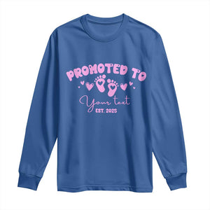 Personalized Gender Reveal Long Sleeve Shirt Custom Text Baby Girl Reveal Pink Family Matching TS10 Royal Blue Print Your Wear