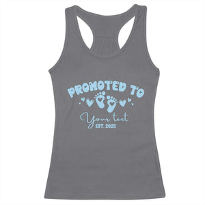 Personalized Gender Reveal Racerback Tank Top Custom Text Baby Boy Reveal Blue Family Matching TS10 Charcoal Print Your Wear